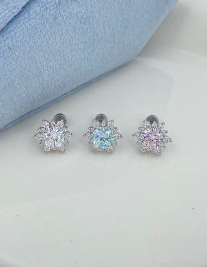 Multicolor Sunburst Helix Earrings