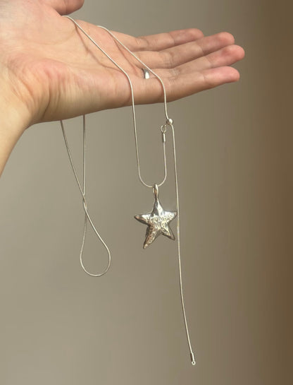 Silver Promise Star Necklace