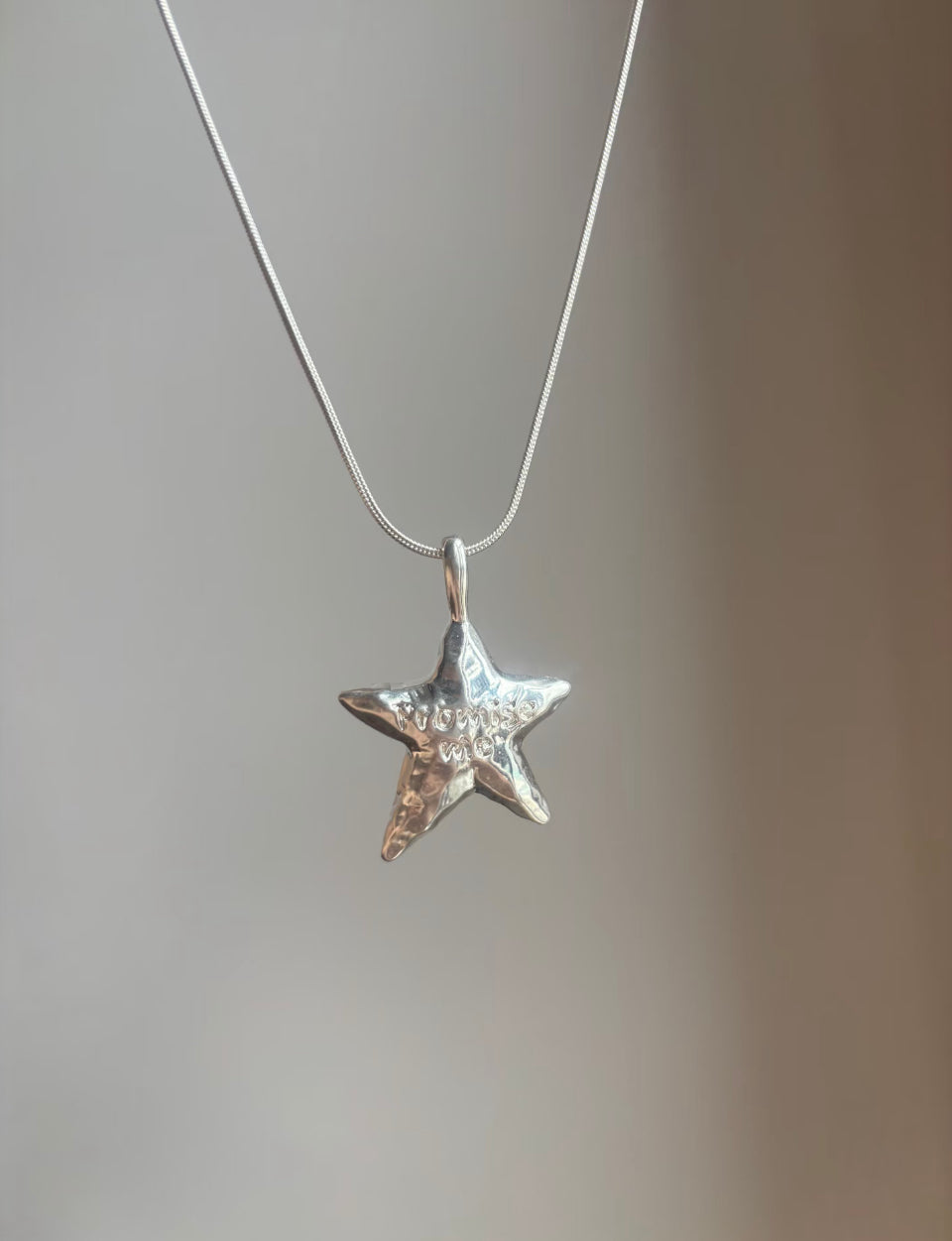 Silver Promise Star Necklace
