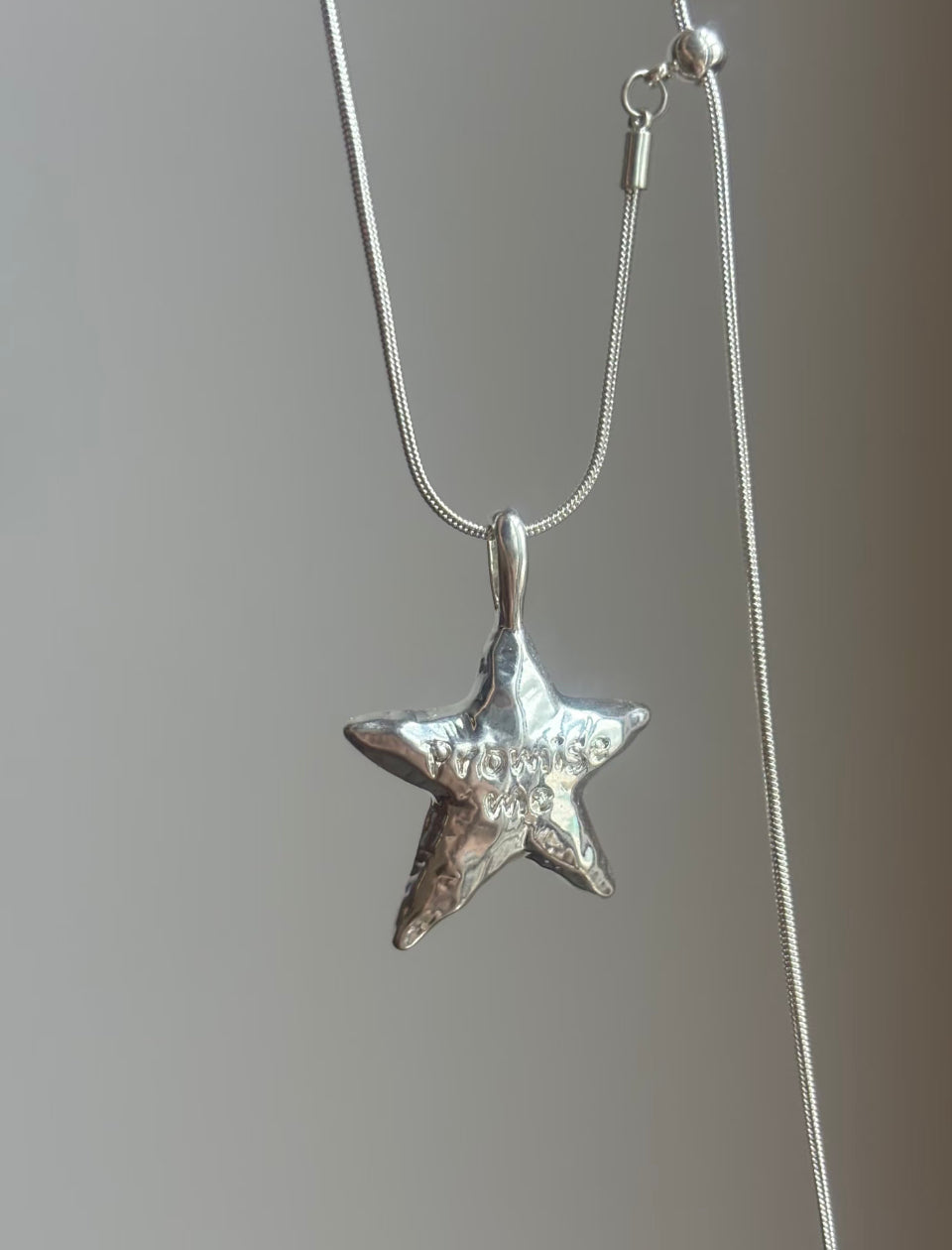 Silver Promise Star Necklace