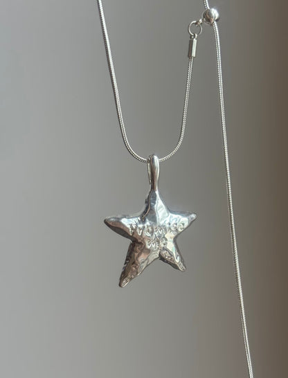Silver Promise Star Necklace