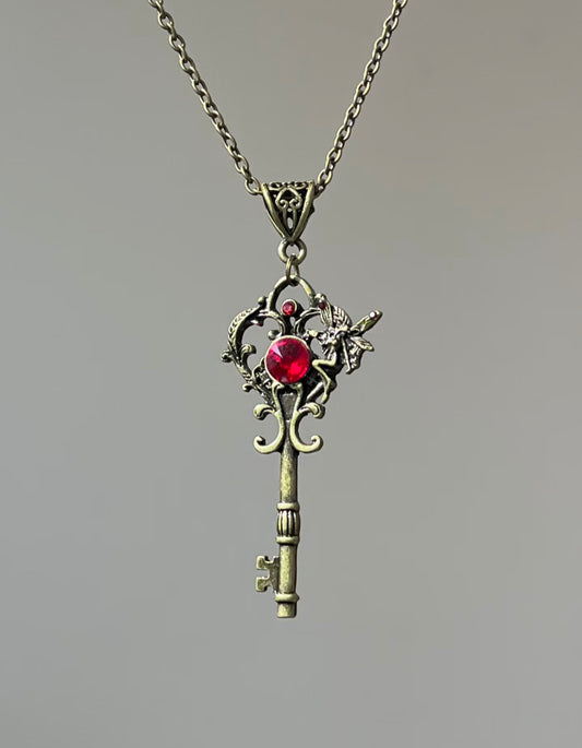 Antique Fairy Skeleton Key Necklace