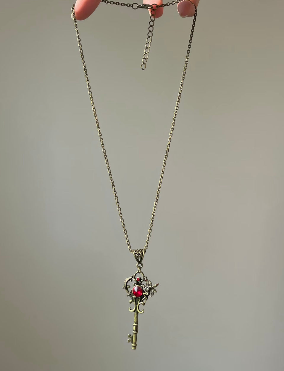 Antique Fairy Skeleton Key Necklace