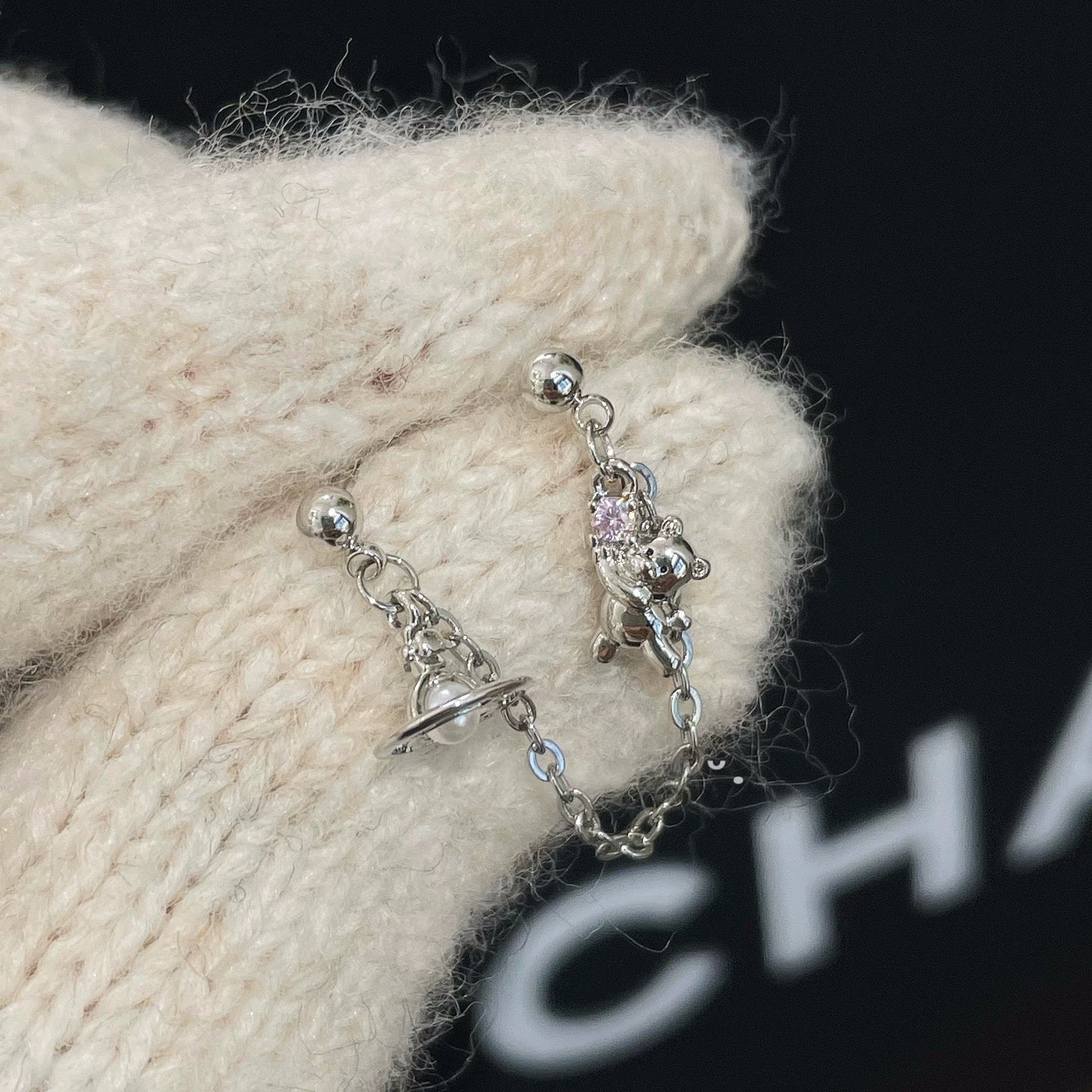 Cosmobear Chain Earrings