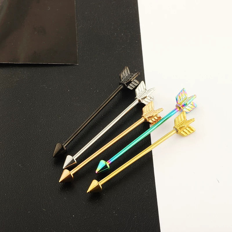 Phantom Arrow Industrial Earrings