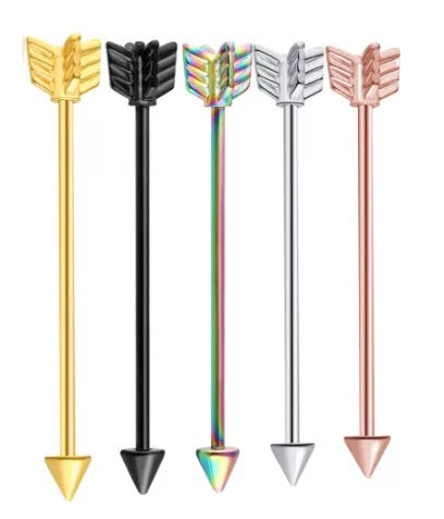 Phantom Arrow Industrial Earrings