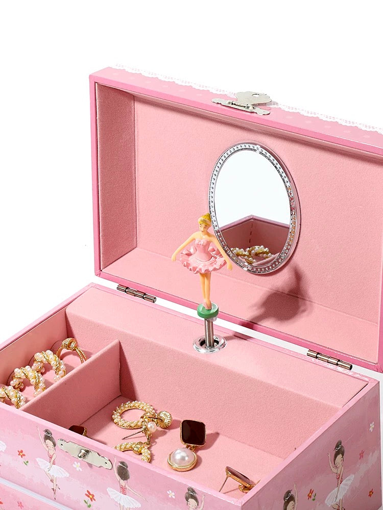 Pink Keepsake Ballerina Jewelry Box