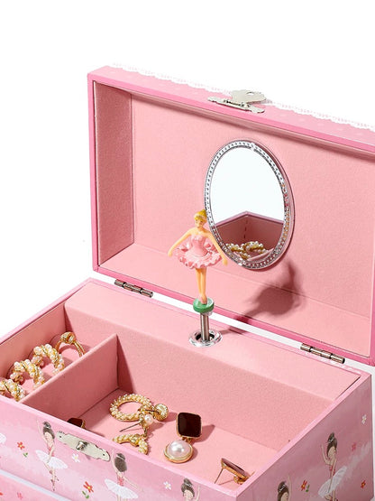 Pink Keepsake Ballerina Jewelry Box