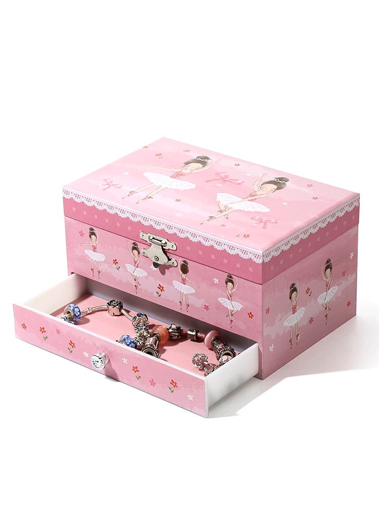 Pink Keepsake Ballerina Jewelry Box
