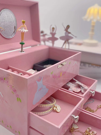 Pink Swan Princess Jewelry Chest