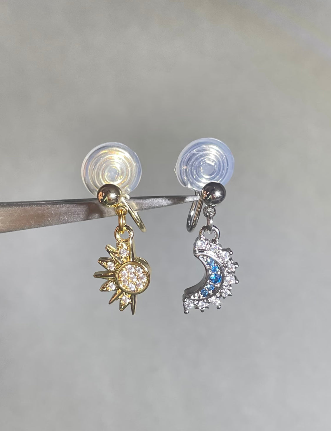 Celestial Gold & Silver Dangle Earrings