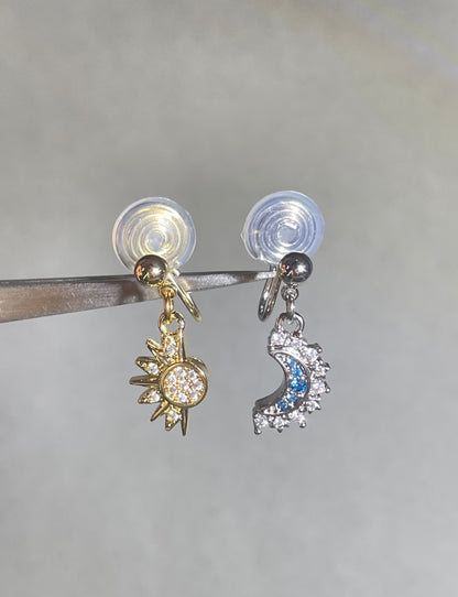 Celestial Gold & Silver Dangle Earrings