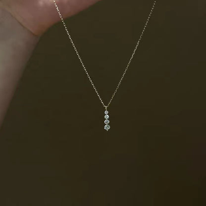 Crystal Trail Pendant Necklace