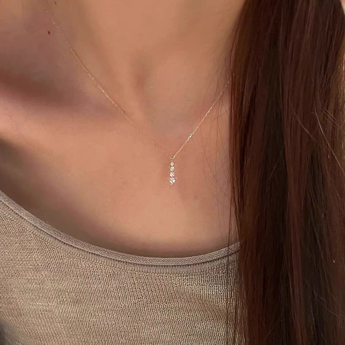 Crystal Trail Pendant Necklace