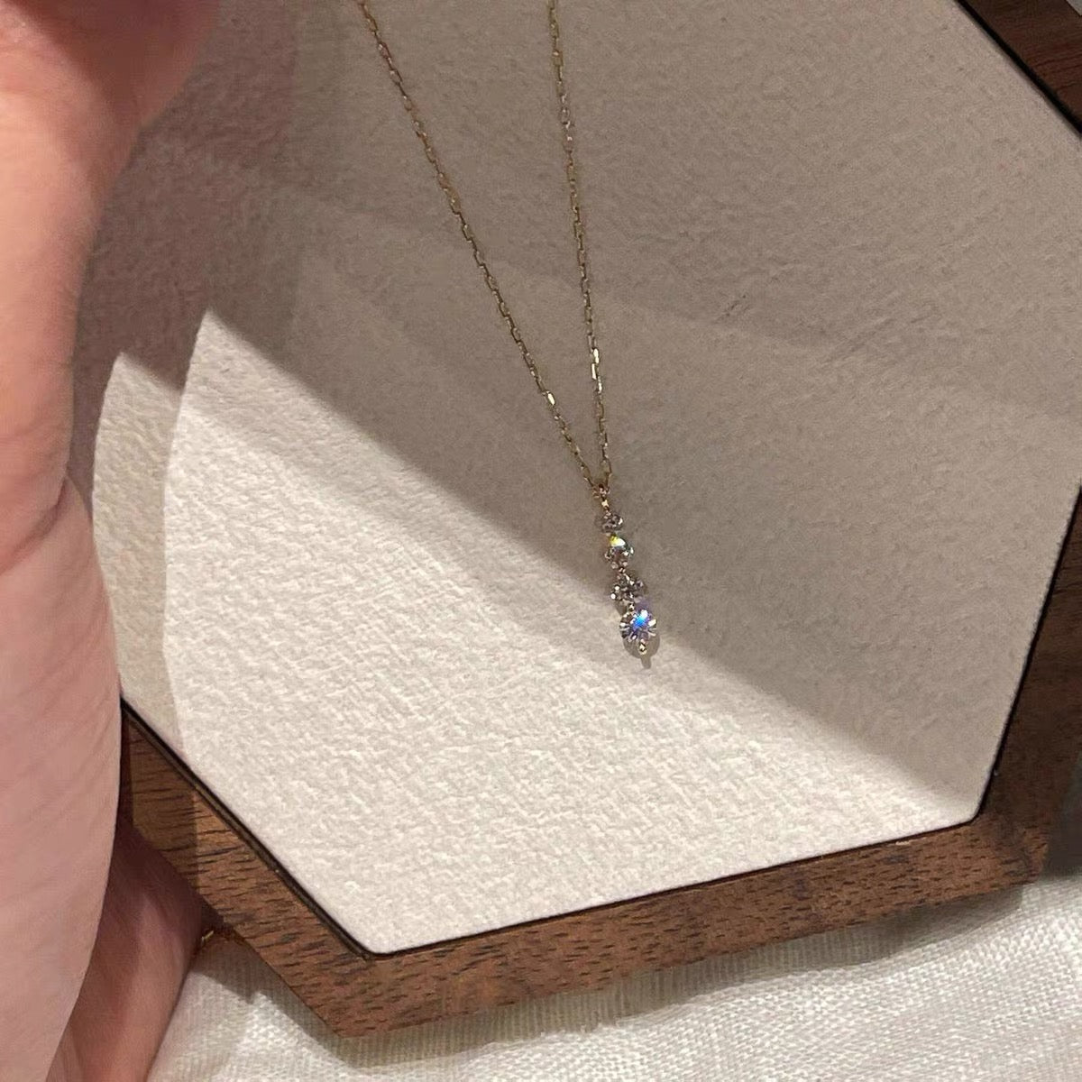 Crystal Trail Pendant Necklace