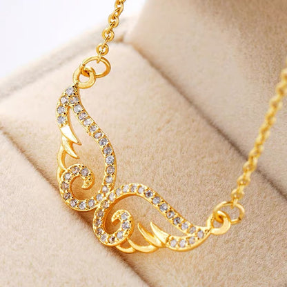 Pave Angel Wings Necklace