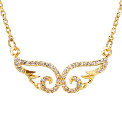 Pave Angel Wings Necklace