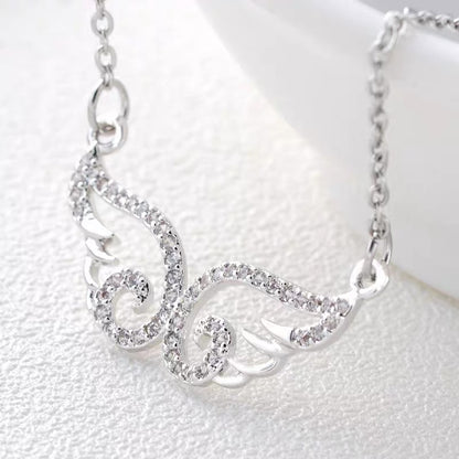Pave Angel Wings Necklace