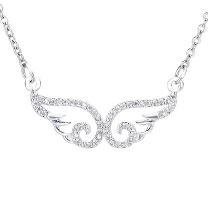 Pave Angel Wings Necklace