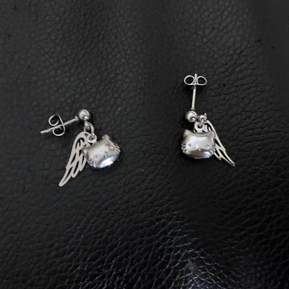 Angel Wing Kitty Earrings
