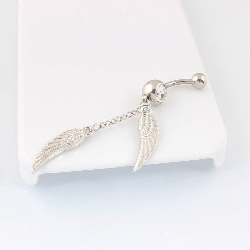 Crystal Wing Navel Ring