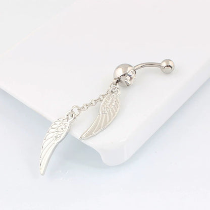Crystal Wing Navel Ring