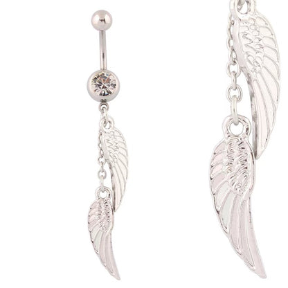 Crystal Wing Navel Ring