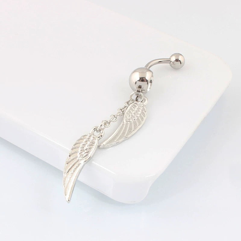 Crystal Wing Navel Ring