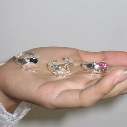Silver Hello Kitty Ring