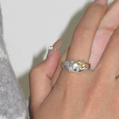 Silver Hello Kitty Ring