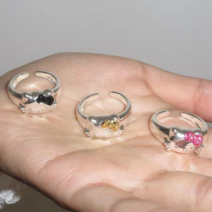 Silver Hello Kitty Ring