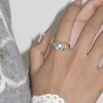Silver Hello Kitty Ring