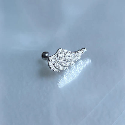 Crystal Feather Ear Cuff