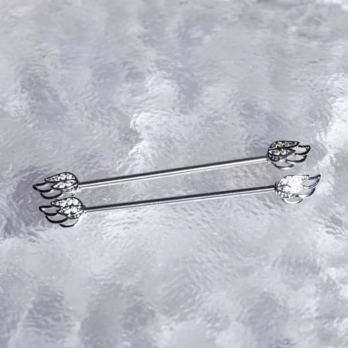 Double Angel Wing Industrial Barbell