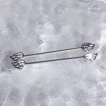 Double Angel Wing Industrial Barbell