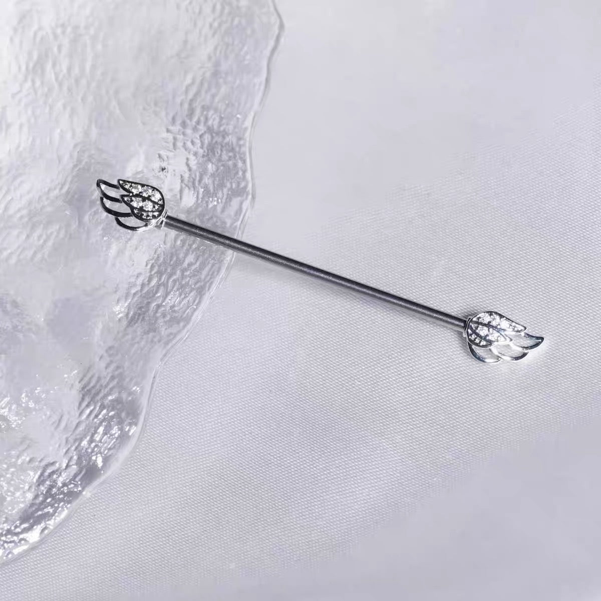 Double Angel Wing Industrial Barbell