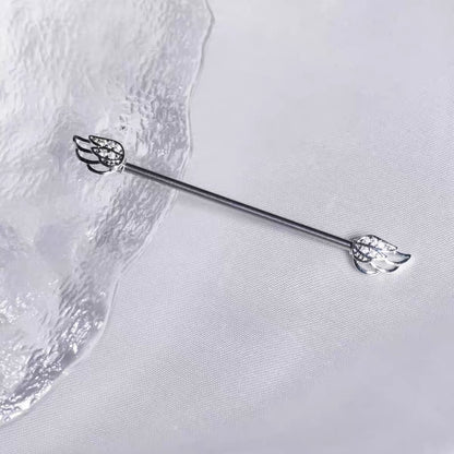 Double Angel Wing Industrial Barbell