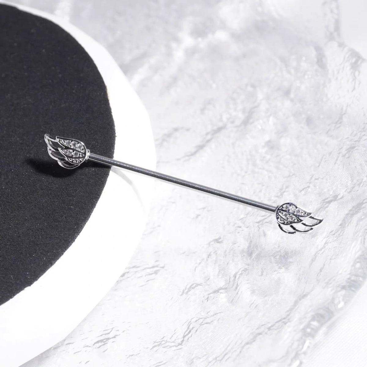 Double Angel Wing Industrial Barbell