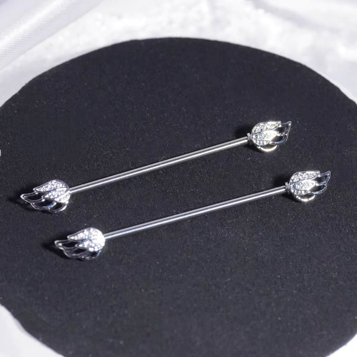 Double Angel Wing Industrial Barbell
