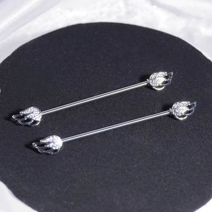 Double Angel Wing Industrial Barbell