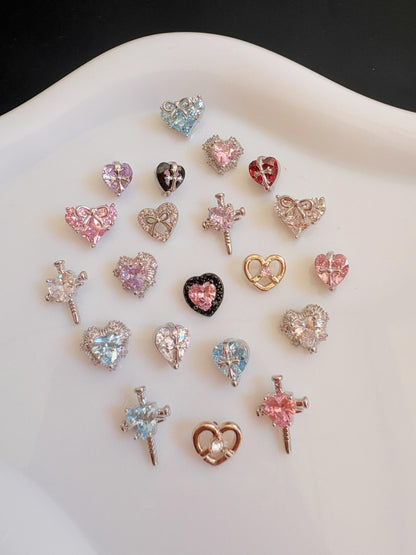 Assorted Heart Earring Charms Bundle