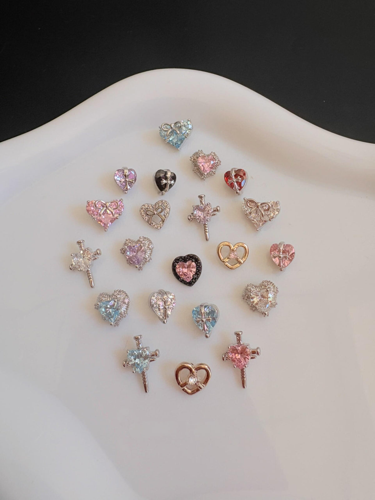 Assorted Heart Earring Charms Bundle