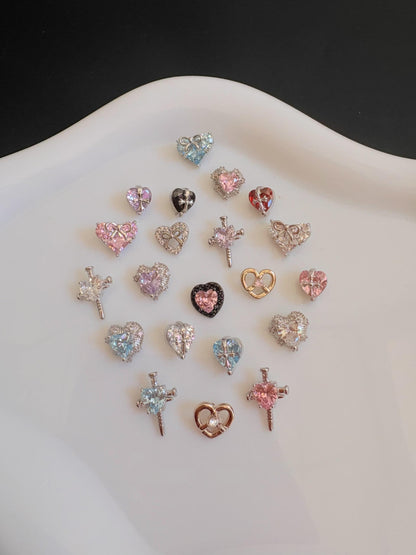 Assorted Heart Earring Charms Bundle
