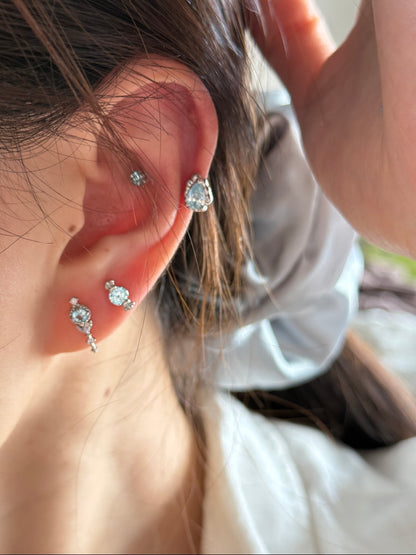 Frosted Light Earring Stack