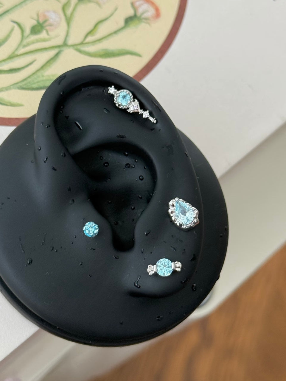 Frosted Light Earring Stack