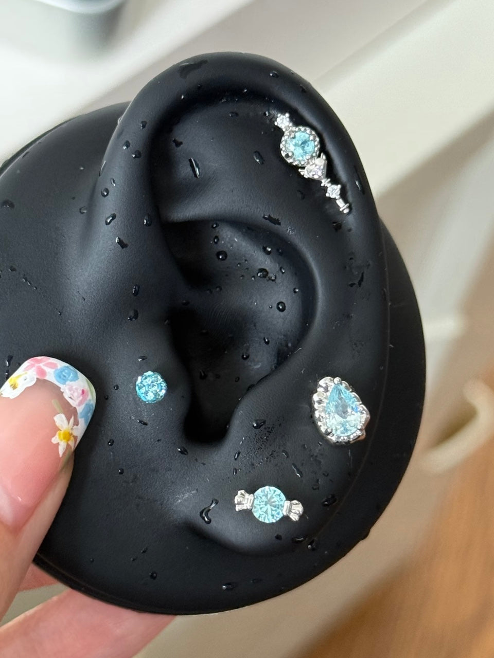 Frosted Light Earring Stack