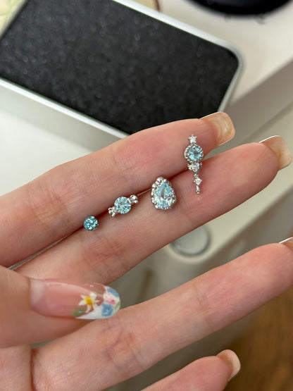 Frosted Light Earring Stack