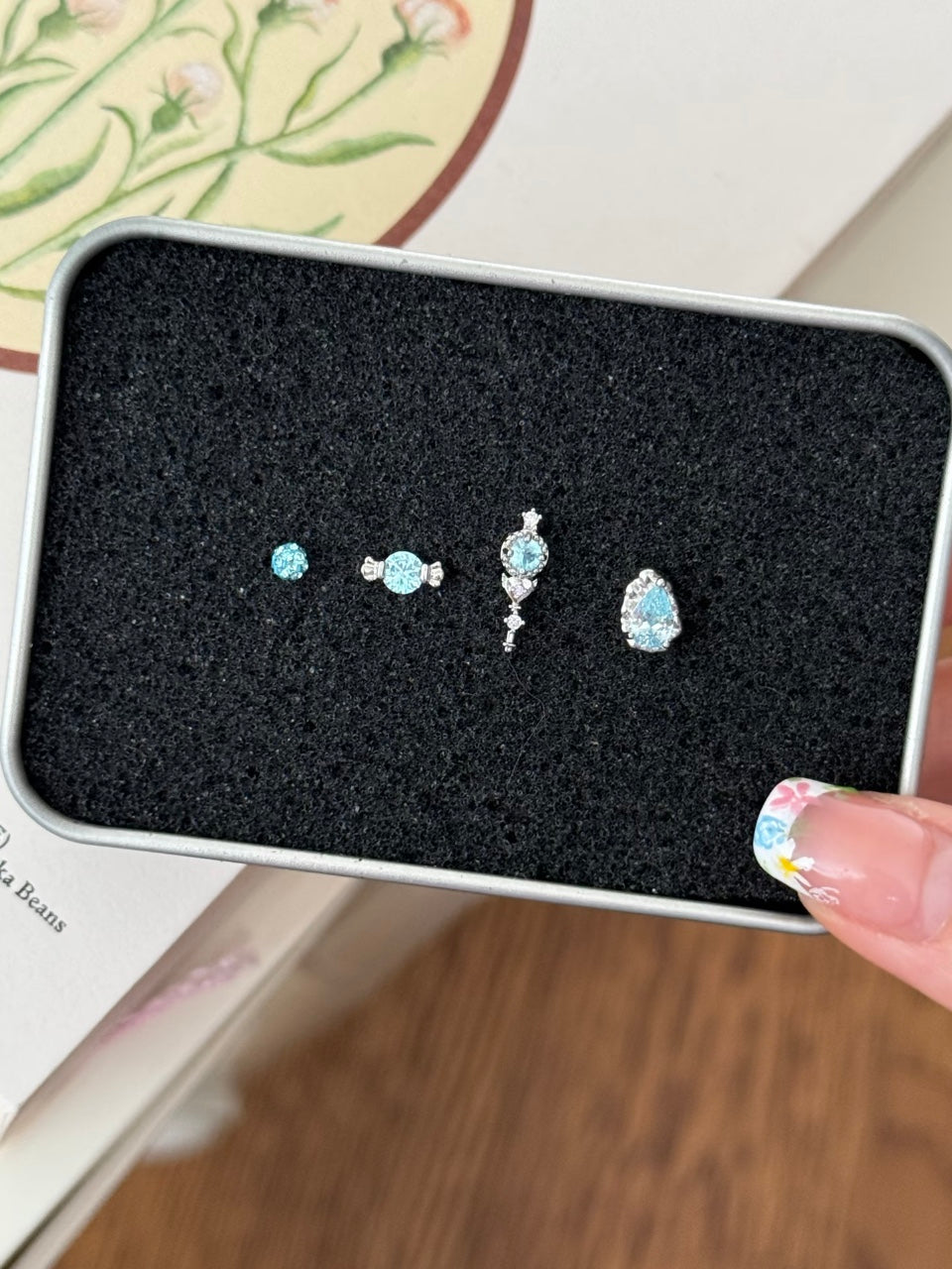 Frosted Light Earring Stack