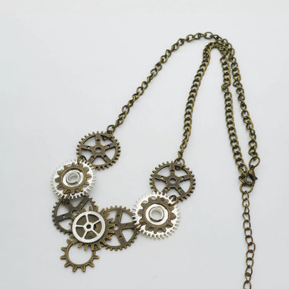 Bronze Steampunk Gear Necklace