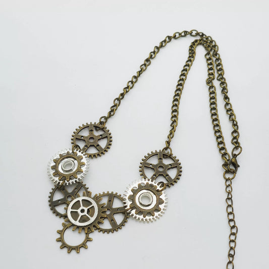 Bronze Steampunk Gear Necklace
